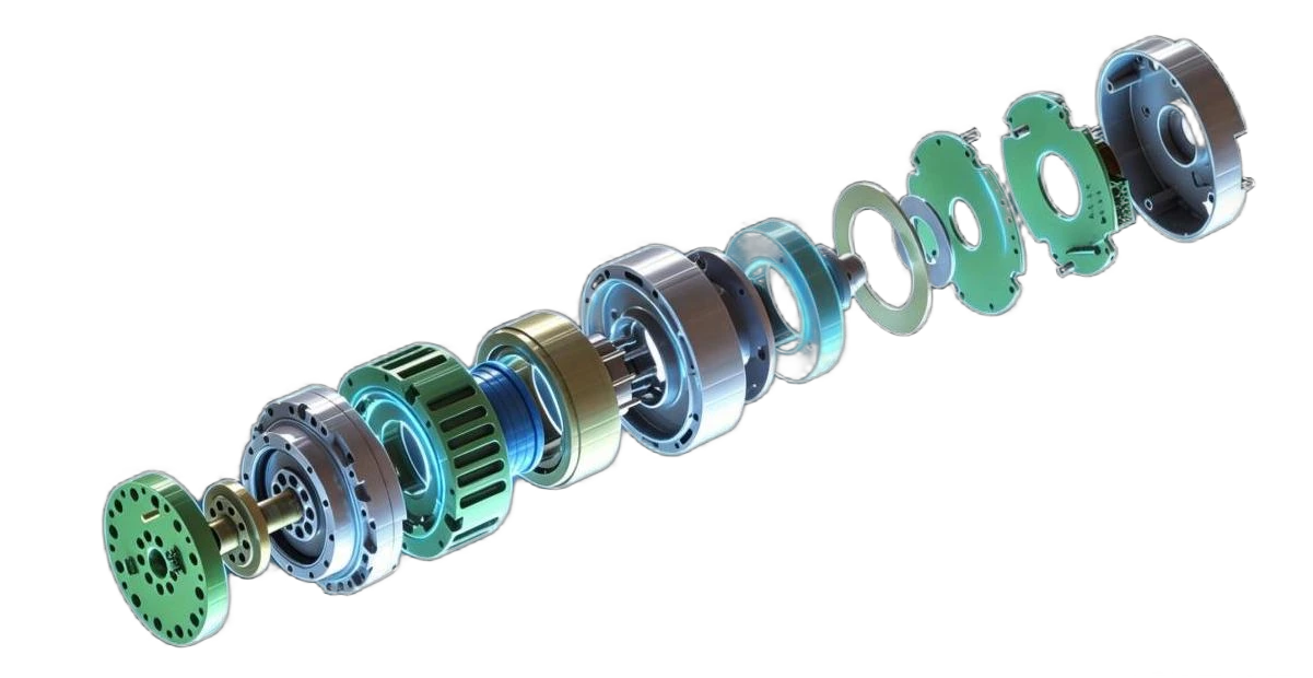 Exploded structure of an HR series integrated robotic joint module